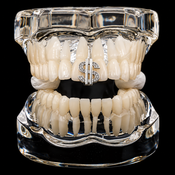 Grillz Silver Premium – Dollar Diamond