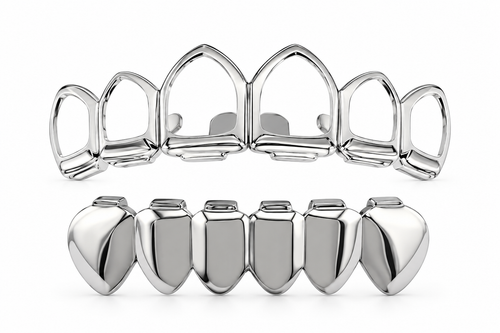Grillz Chrome Premium – Open Frame & Solid Bottom