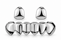 Premium Chrome Grillz – Fangs & Bottom Set