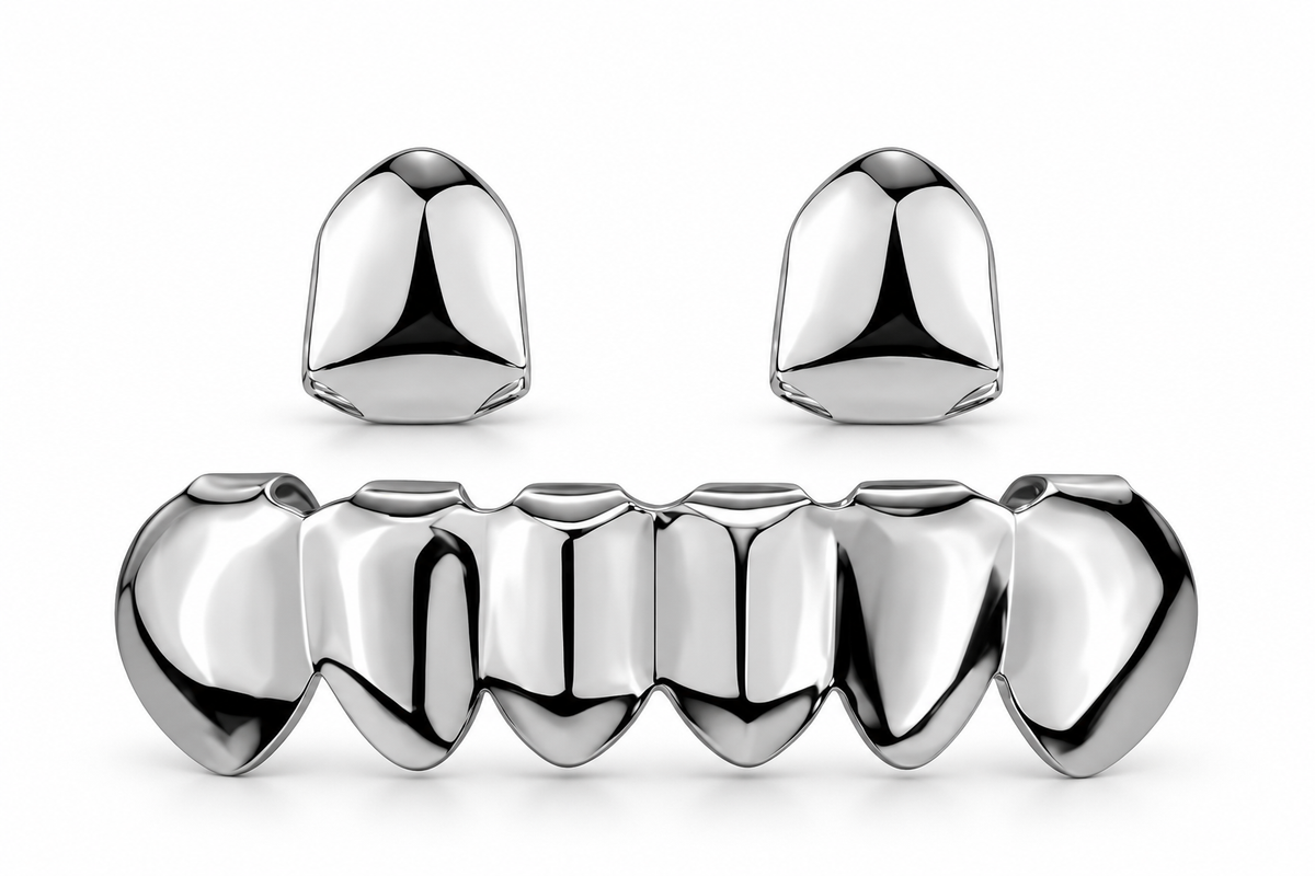 Grillz Chrome Premium – Fangs & Bottom Set
