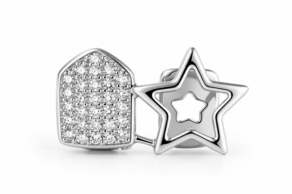 Grillz Silver Premium – Star & Diamond Edition