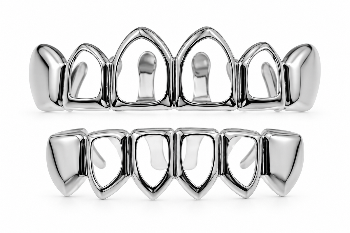 Grillz Chrome Premium – Hollow Frame Edition