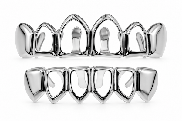 Grillz Chrome Premium – Hollow Frame Edition