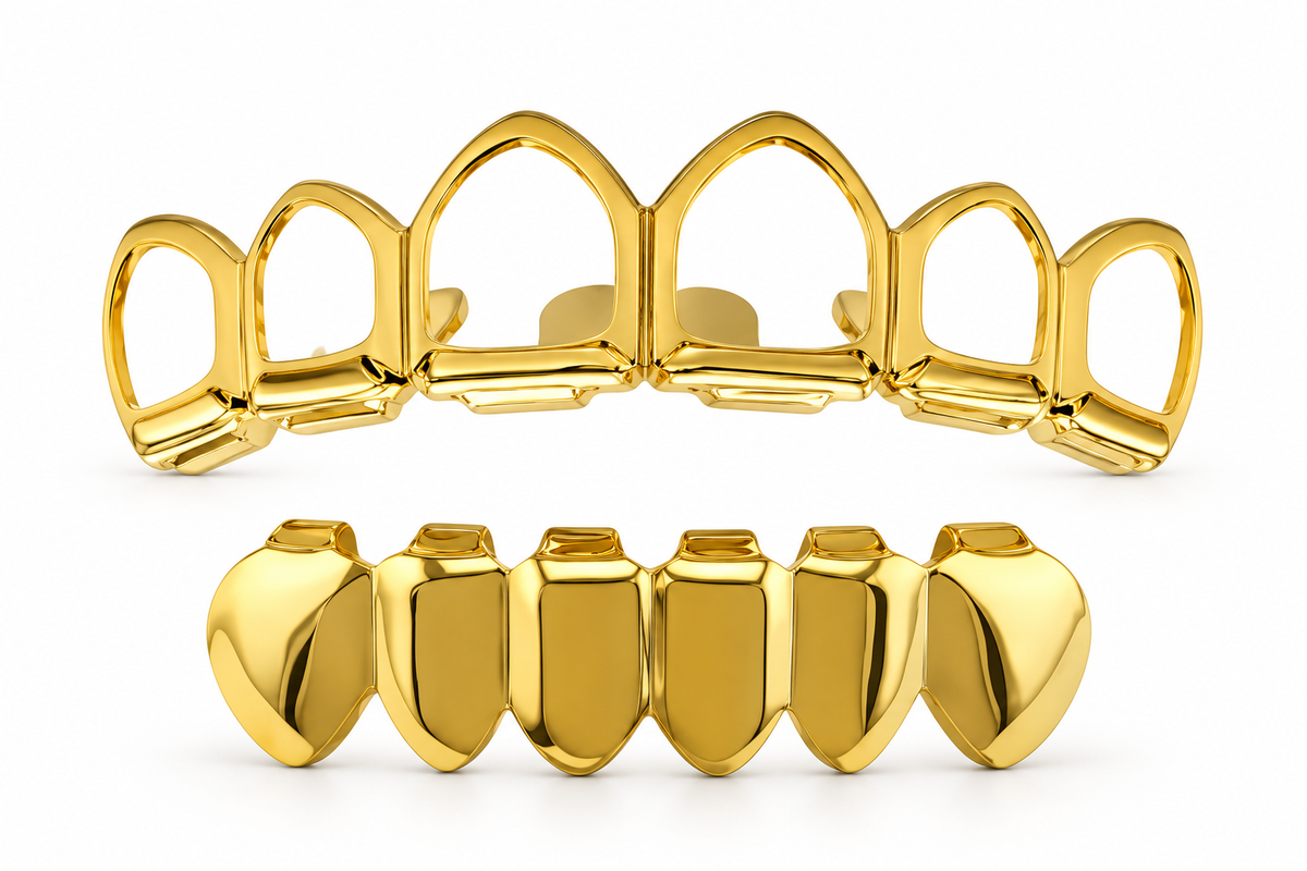 Grillz Chrome Premium – Open Frame & Solid Bottom