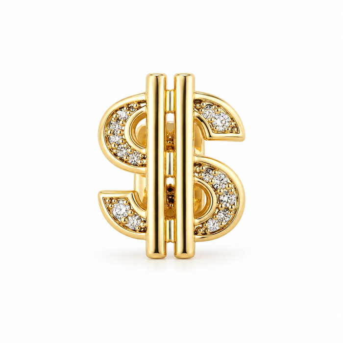 Grillz Silver Premium – Dollar Diamond
