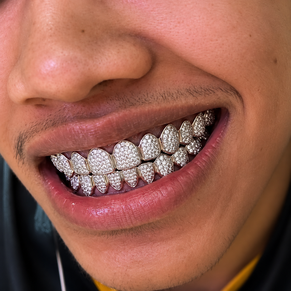 Grillz Silver Premium – Full Diamond Set