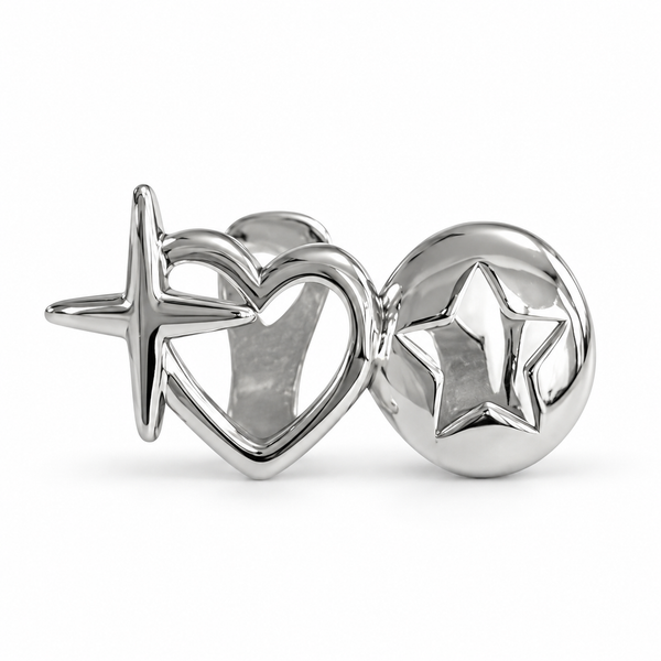 Grillz Silver Premium – Heart & Star Edition