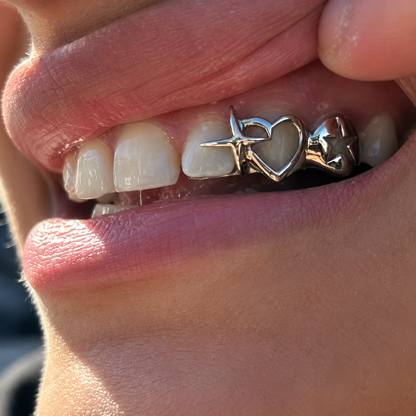 Grillz Silver Premium – Heart & Star Edition